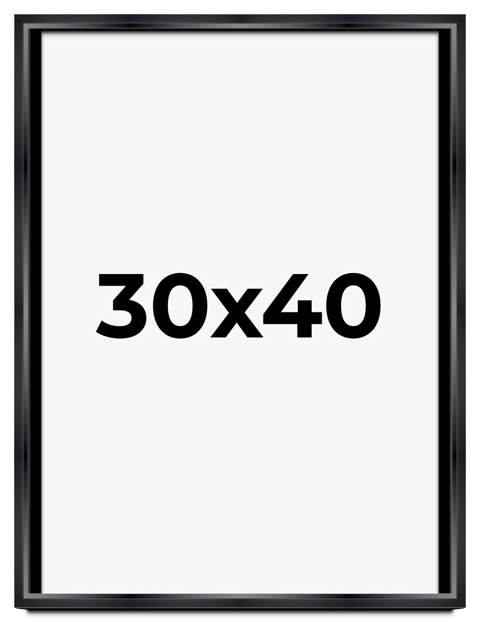 30x40 Modern Shadow Box 1.5" Depth Black Picture Frame - UV Acrylic, Backing, Hanging Hardware